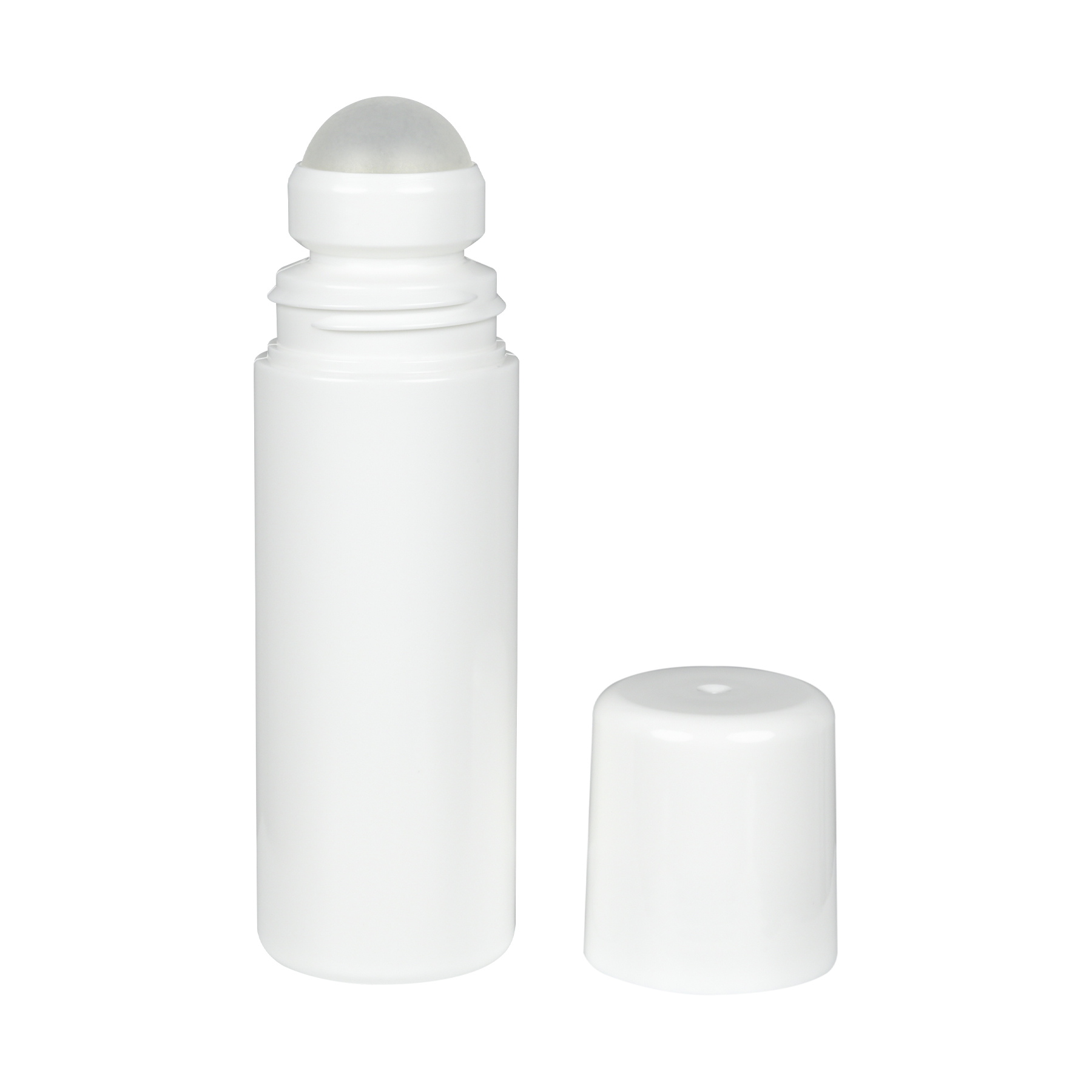 3 oz White HDPE Roll-on Bottle w/ PP Plastic Cap and PP Plastic Roller Ball Questions & Answers