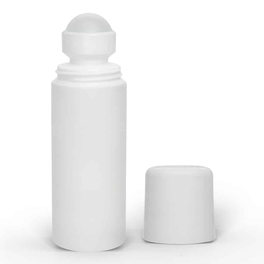 3oz White HDPE Roll-on Bottle w/ PP Plastic Cap and PP Plastic Roller Ball Questions & Answers