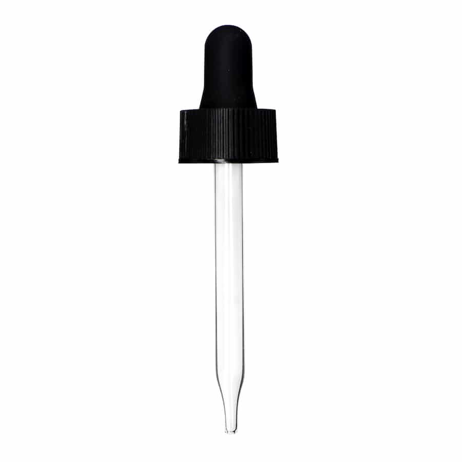 20-400 Black PP Plastic Ribbed Skirt Dropper with 76mm Straight Glass Pipette Questions & Answers