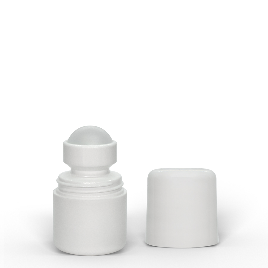 1oz White HDPE Roll-on Bottle w/ PP Plastic Cap and PP Plastic Roller Ball Questions & Answers