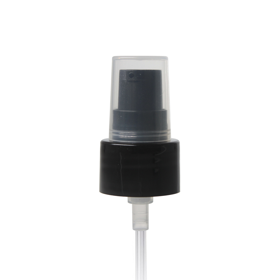 24-410 Black Smooth Skirt Treatment Pump with 178mm Dip Tube and Clear Overcap Questions & Answers