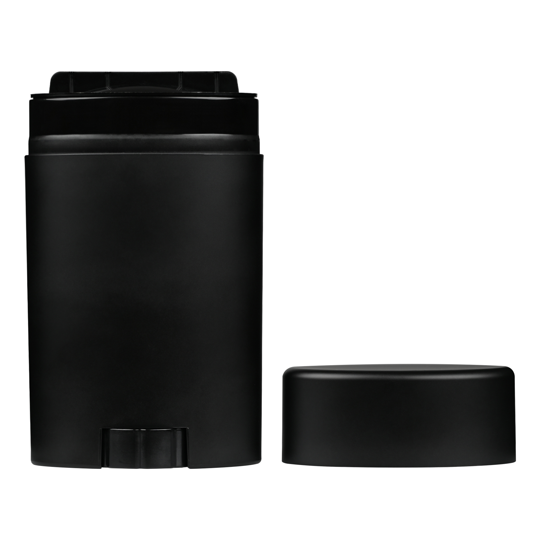 75g Oval Matte Black PP Plastic Deodorant Stick with Matte Black Flat Top Cap Questions & Answers